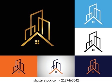 Real estate logo, House building logo, Home logo sign symbol