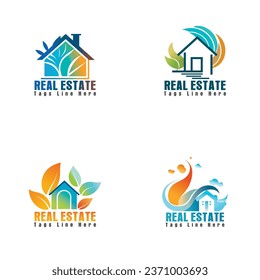 Real Estate Logo, house logo and building logo icon set .design template vector illustration