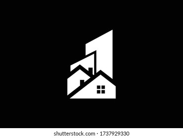Logo de l'immobilier, logo de la maison, logo de la maison