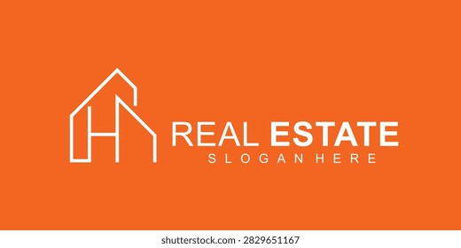 Real estate logo with house icon