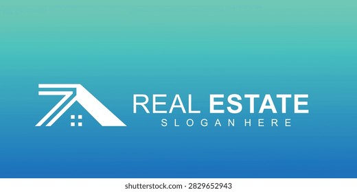 Real estate logo with house icon