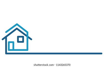 Real Estate Logo, house on white, stock vector illustration