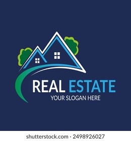 REAL ESTATE LOGO WITH REAL ESTATE ICON