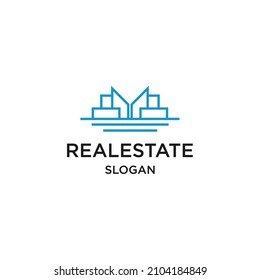 Real Estate logo icon flat design template 