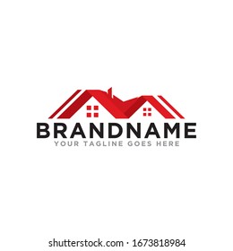 Real Estate logo icon. Home simple logo design template. Flat design on trendy logo.