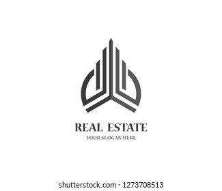 Real estate logo icon illustration