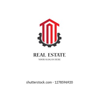 Real estate logo icon illustration