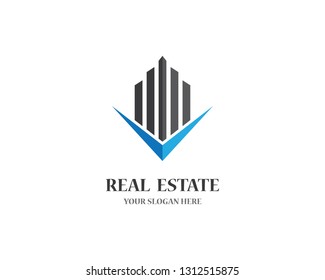 Real estate logo icon illustration