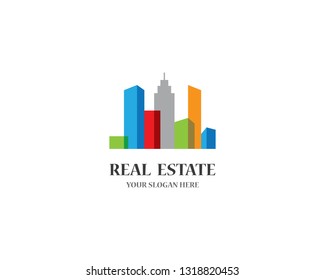 Real estate logo icon illustration