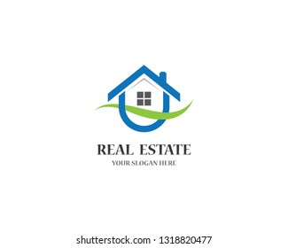 Real estate logo icon illustration