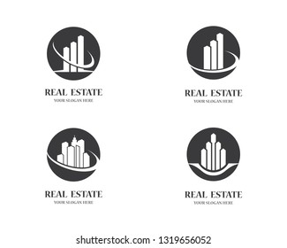 Real estate logo icon illustration