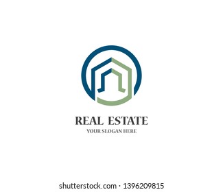 Real estate logo icon illustration design