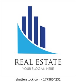 Real estate logo icon illustration design template - Vector