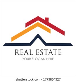 Real estate logo icon illustration design template - Vector