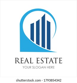 Real estate logo icon illustration design template - Vector