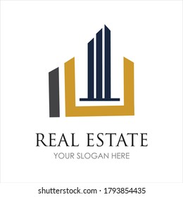 Real estate logo icon illustration design template - Vector