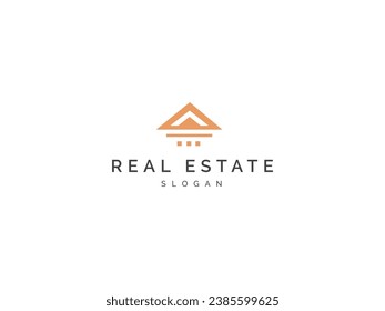 Real estate logo icon modern simple vector symbol house. Building construction business concept for company or apartment. Creative design element.
