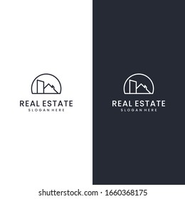 icono del logotipo inmobiliario vector