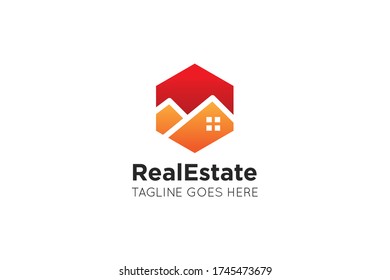 Real estate logo and icon vector illustration design template