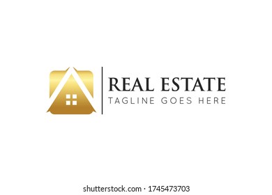 Real estate logo and icon vector illustration design template
