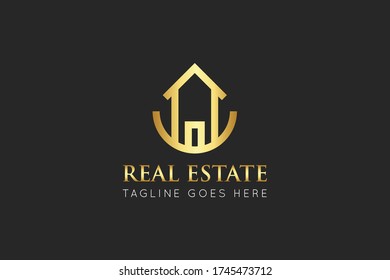 Vorlage für die Darstellung von Immobilien-Logo und Ikonen-Vektorgrafiken