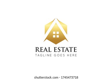Real estate logo and icon vector illustration design template