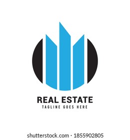 Plantilla vectorial de icono del logotipo inmobiliario.