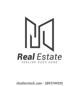 Plantilla vectorial de icono del logotipo inmobiliario.