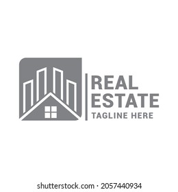 plantilla vectorial de icono del logotipo inmobiliario.