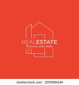 Real estate logo icon vector template. Simple elegant home logo design.