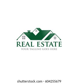 real estate logo icon vector template with roof tops