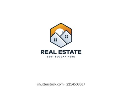 Plantilla vectorial de Ilustración del logotipo inmobiliario