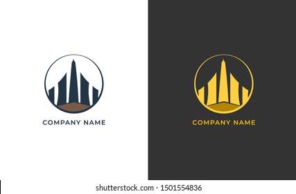 Real estate logo isolated. City vector image