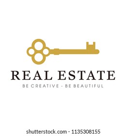 Real Estate Logo, Key Logo Design Inspiration Vector