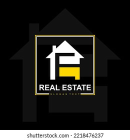 Real Estate logo latter E. Real estate logo with House and the letter E. Minimal and creative design. vector eps10