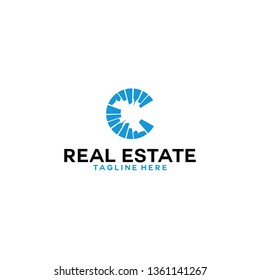 Real estate logo. Letter C logo. City logo inspiration. Building & Landmark