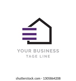 Real estate logo. letter e