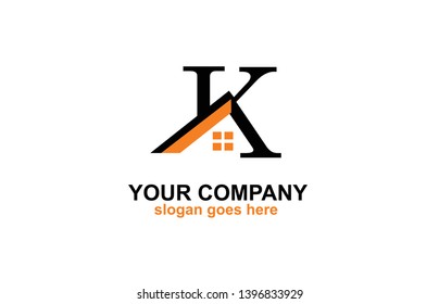 Real estate logo letter K design