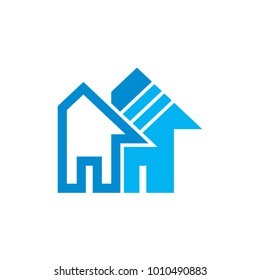 Real Estate Logo Line House Symbol Home