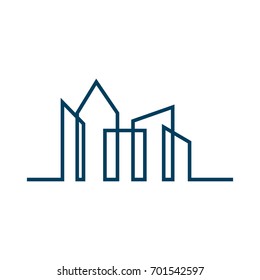 real estate logo line shape