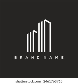 real estate logo line vector