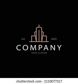 Real estate logo linear style