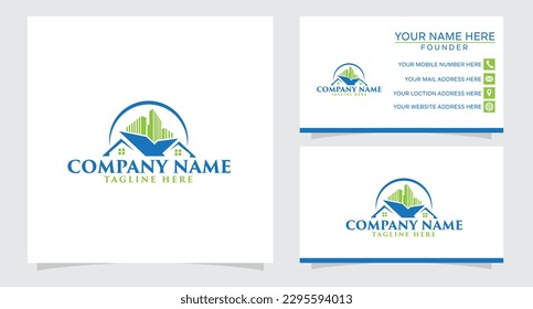 Real Estate Logo. Luxury Logo. Construction Architecture Building Logo Design Template Element