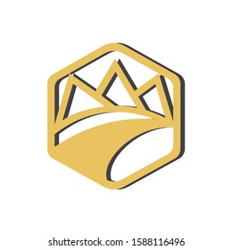 Real estate logo.  Luxury Hexagon design for industry