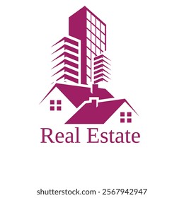 A real estate logo with magenta color conveys creativity, energy, and sophistication. Magenta is a vibrant and versatile color that represents passion, innovation, and a forward-thinking approach,