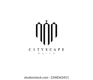 Real estate logo. Modern building, planning, structure, apartment, property, construction, architecture and residence logo design template.