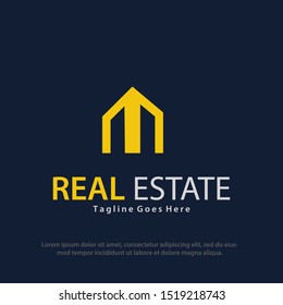 Real estate logo with modern concept. Vector illustration