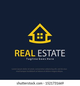 Real estate logo with modern concept. Vector illustration