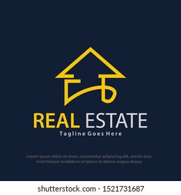 Real estate logo with modern concept. Vector illustration
