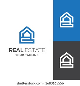 real estate logo modern design template 